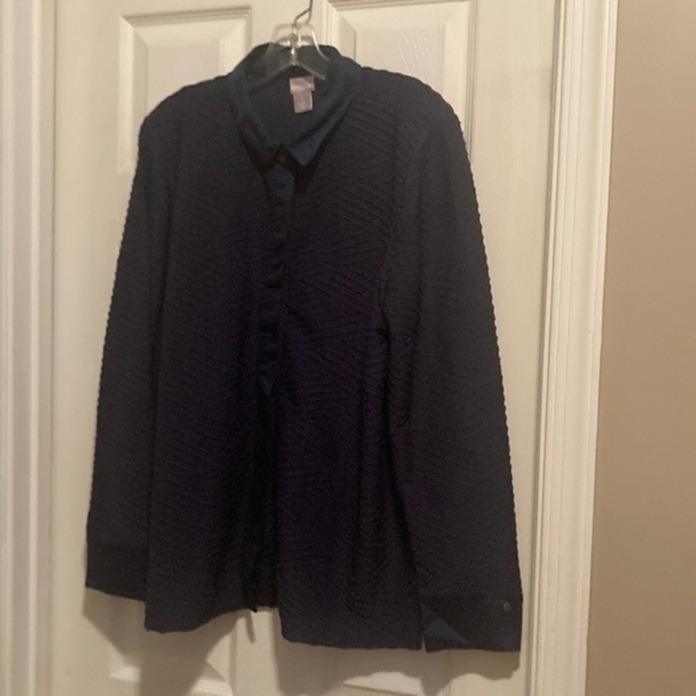 Chico's Navy Button Down Shirt